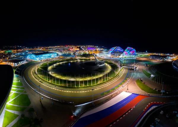 Sochi Rússia Setembro 2021 Bowl Olympic Flame Sochi Autodrom Track — Fotografia de Stock