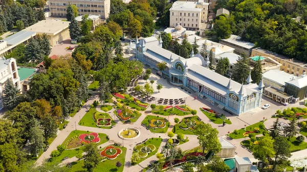 Pyatigorsk Rusya Lermontov Galerisi Park Çiçek Bahçesi Hava Görüntüsü — Stok fotoğraf