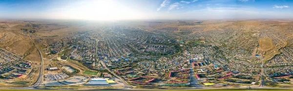 Elista Rusia Panorama Ciudad Por Mañana Vista Aérea Parorama 360 —  Fotos de Stock