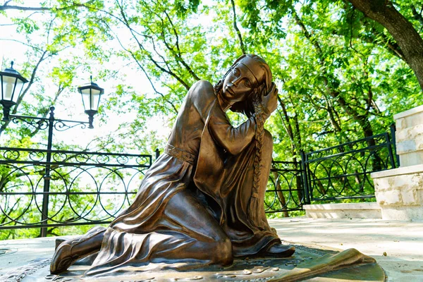 Pyatigorsk Russia September 2021 Sculpture Bela 这部小说的人物是M Lermontov 我们时代的英雄 陆域公园 — 图库照片