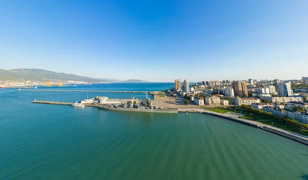 Novorossiysk Rusia Septiembre 2020 Parte Central Ciudad Puerto Bahía Novorossiysk —  Fotos de Stock