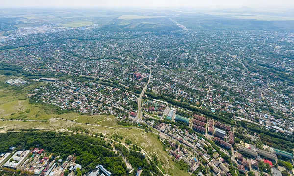 Pjatigorsk Russland Allgemeines Stadtpanorama Luftaufnahme Sommer — Stockfoto