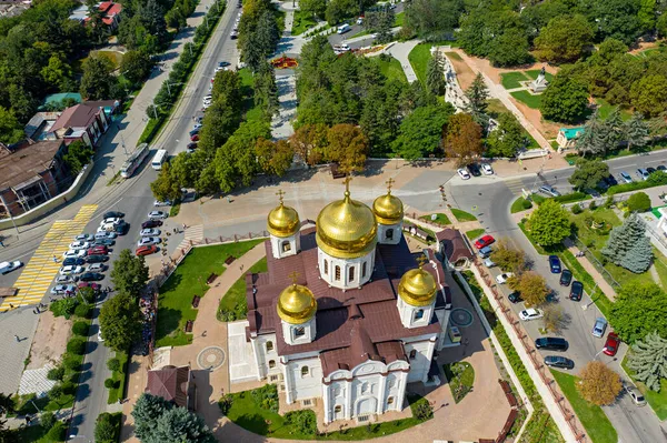 ロシアのピャチゴルスク 大聖堂だよ 空中展望 — ストック写真