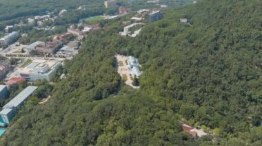 Zheleznovodsk, Rusya. Puşkin galerisi. Spa parkı. Şehir tatil köyü. 4K