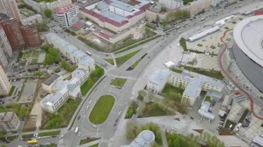 Yekaterinburg şehrinin merkez stadyumu. FIFA 'nın yeri 2018 ile eşleşiyor. Rusya, Ekaterinburg. 4K
