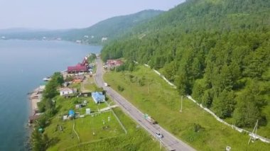 Rusya, Irkutsk. Baykal Gölü 'nden Angara Nehri' nin Kaynağı