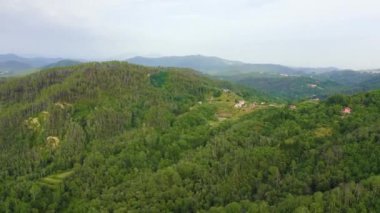 İtalya. Orman, dağlarla ve villalarla kaplıydı. Liguria Bölgesi 'ndeki Pignone bölgesi, La Spezia ili' ne bağlı. 4K