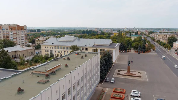 2021年8月21日 俄罗斯锡尔兹兰 锡尔兹兰市区行政管理 中环广场 空中景观 — 图库照片