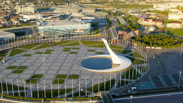 Sochi Rusia Septiembre 2021 Olympic Flame Circuit Adler Arena Parque — Foto de Stock