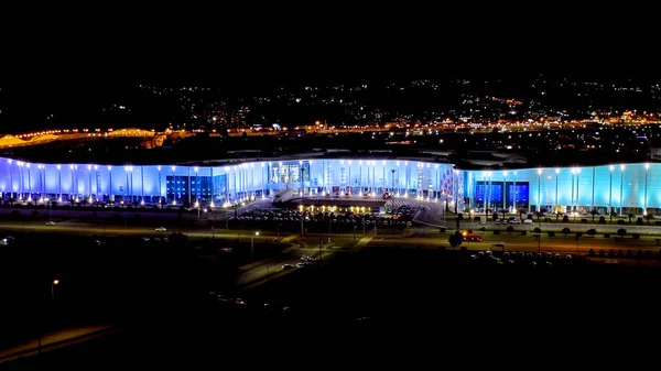 ロシア 2021年9月5日 ホテルオメガシリウス シリウスサイエンス アートパーク 大学だ 夜間照明 — ストック写真