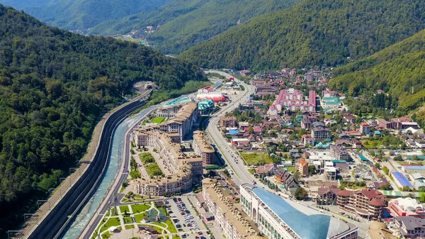 Sotchi Russie Septembre 2021 Krasnaya Polyana Village Été Vallée Rivière — Photo