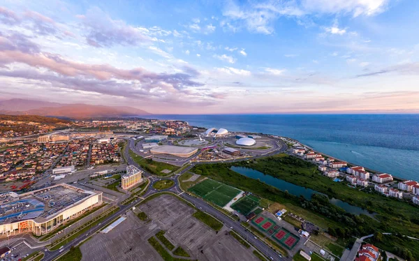 Сочи Россия Сентября 2021 Года Воздушная Панорама Олимпийского Парка Сочи — стоковое фото