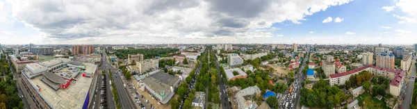 Krasnodar Russia August 2020 Summer Aerial View City Red Street — Stock Photo, Image