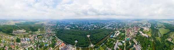 Essentuki Rusia Panorama Ciudad Clima Nublado Vista Aérea Panorama 360 —  Fotos de Stock