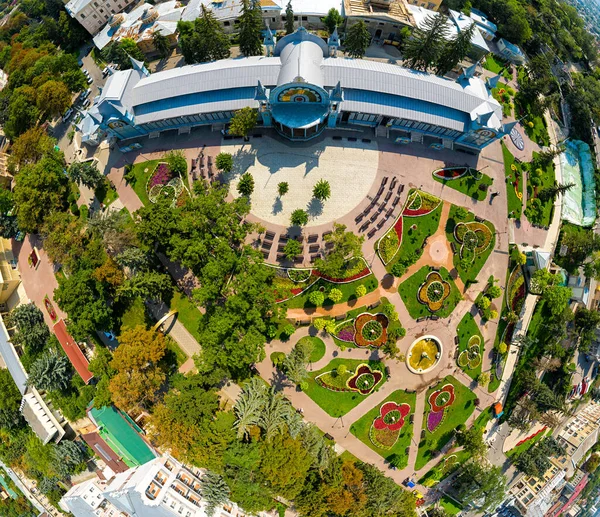 Pyatigorsk Ρωσία Γκαλερί Λέρμοντοβ Πάρκο Flower Garden Αεροφωτογραφία Καλοκαίρι — Φωτογραφία Αρχείου