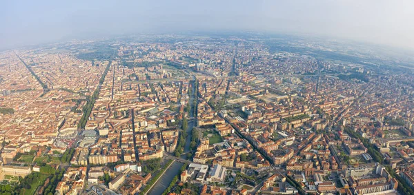 Turín Itálie Panorama Města Vzduchu Léto — Stock fotografie