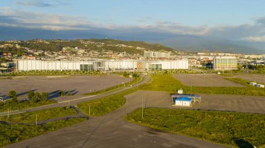 Sochi, Rusya - 4 Eylül 2021: Sirius - Bilim ve Sanat Parkı Kültür Merkezi. Sirius Üniversitesi, Hava Görünümü  