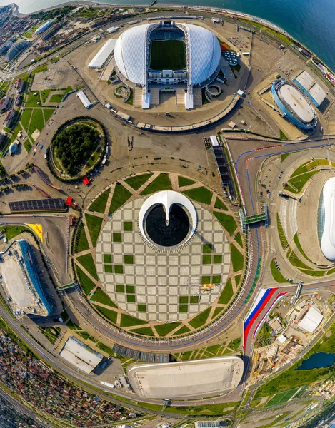 Sotschi Russland September 2021 Olympiapark Sotschi Olympische Flammenschale Fisht Arena Stockbild