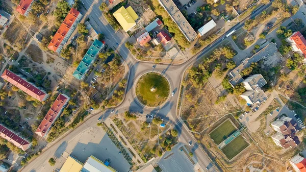 Elista Rusia Panorama Ciudad Por Mañana Vista Aérea — Foto de Stock