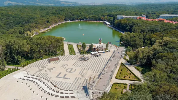 Zheleznovodszk Oroszország Ferrum Tér Üdülőtó Spa Park City Resort Légitekintés — Stock Fotó