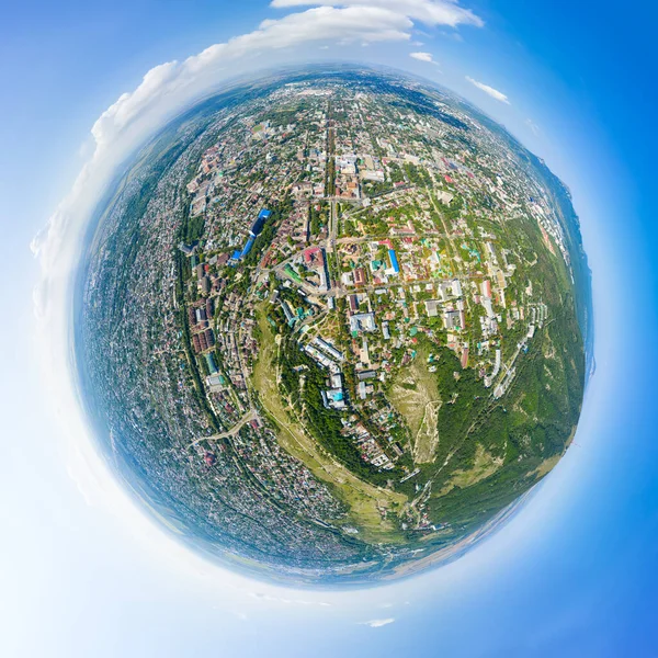 Pyatigorsk Rusland Algemeen Panorama Van Stad Luchtfoto Zomer 360 Graden — Stockfoto
