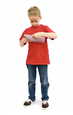 Çocuk ipad üzerinde