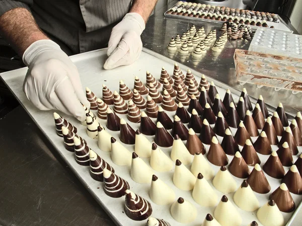 Fabrication de chocolat — Photo