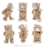 isolierte Teddybär in verschiedenen Positionen oder Emotionen