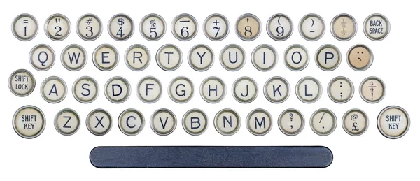 Old typewriter buttons — Stock Photo, Image