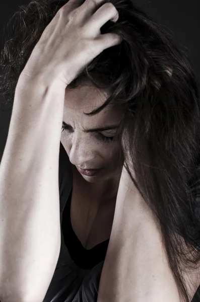 Close up of depressed woman — Stock Photo, Image