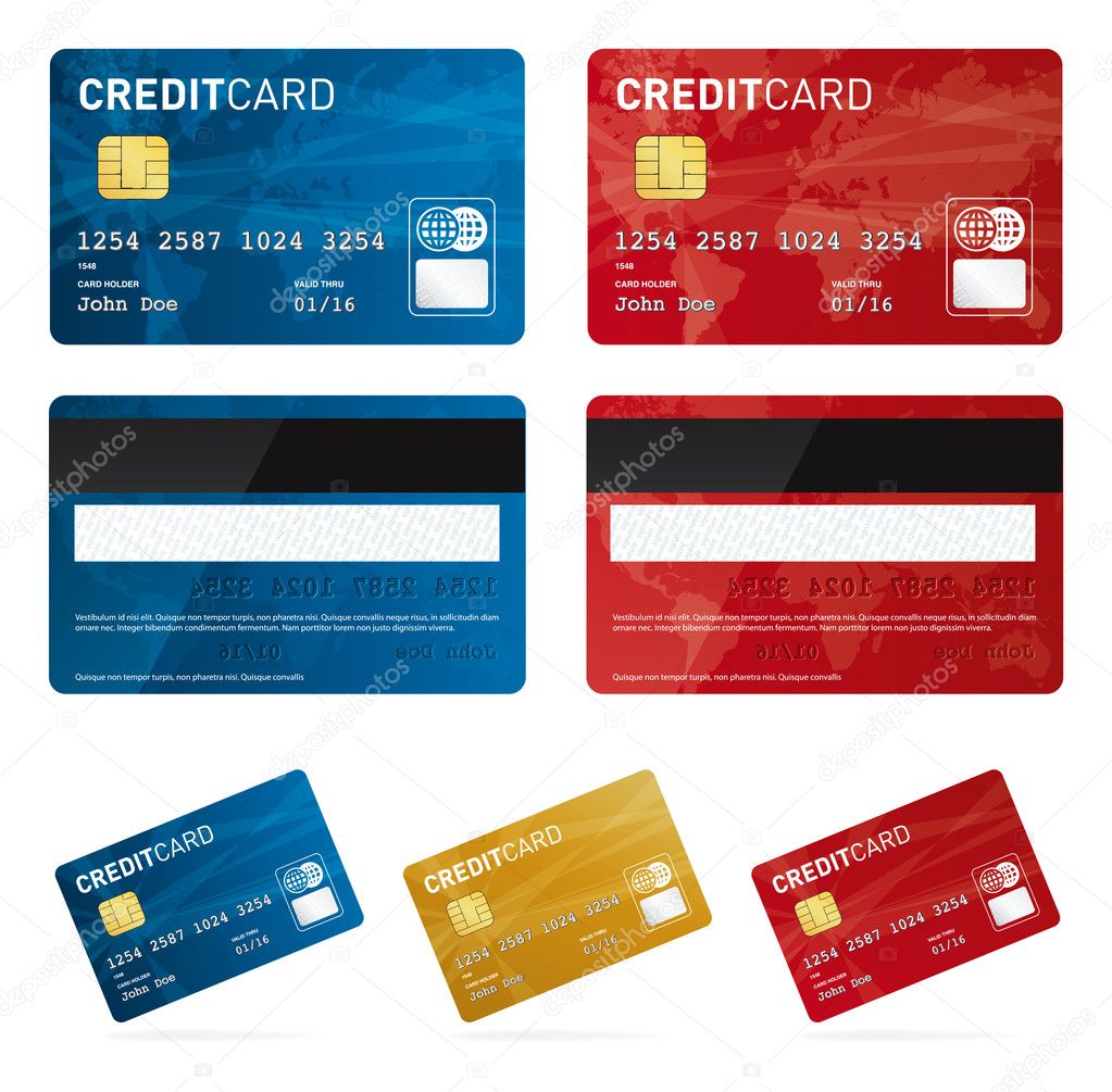 Credit card vector images