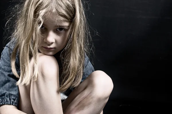 Violence domestique. Concept de violence envers les enfants ou de délinquance sexuelle . — Photo