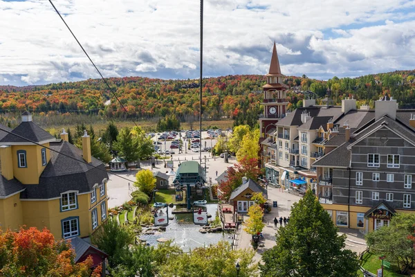 Mont Tremblant Κεμπέκ Καναδάς Οκτωβρίου 2021 Αξιοθέατα Τελεφερίκ Στο Mont — Φωτογραφία Αρχείου