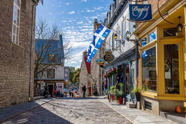 Quebec Canada Ottobre 2021 Québec City Old Town Street View — Foto Stock