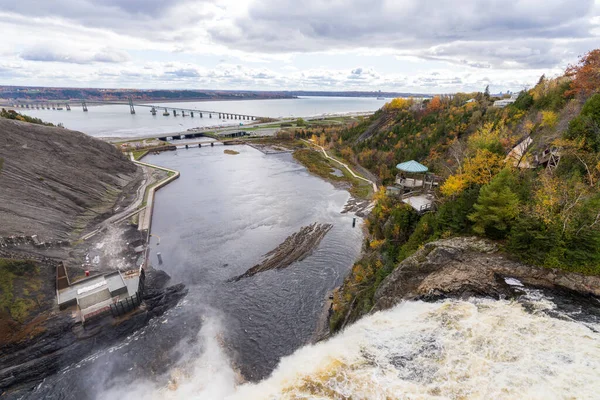 Montmorency Falls Temporada Otoño Quebec Canadá — Foto de Stock