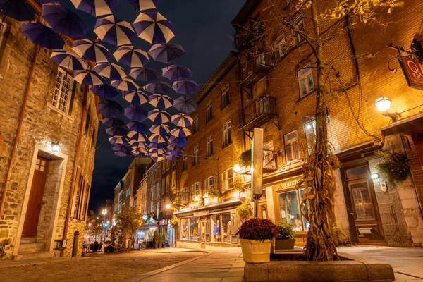 Quebec Canada Ottobre 2021 Umbrella Alley Quebec City Old Town — Foto Stock