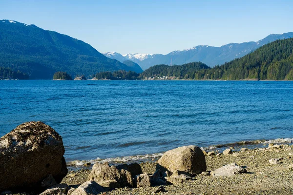 Burrard Inlet Shore Parque Marino Barnet Burnaby Columbia Británica Canadá —  Fotos de Stock