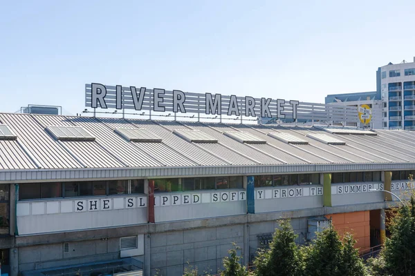 New Westminster Canadá Abril 2021 River Market Nuevo Muelle Westminster — Foto de Stock