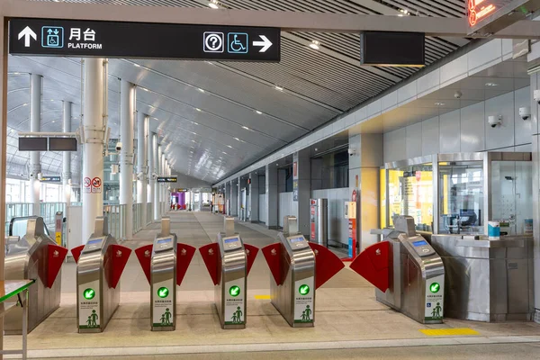 Taichung City Taiwan July 2022 Taichung Mrt Metro System Green — 스톡 사진