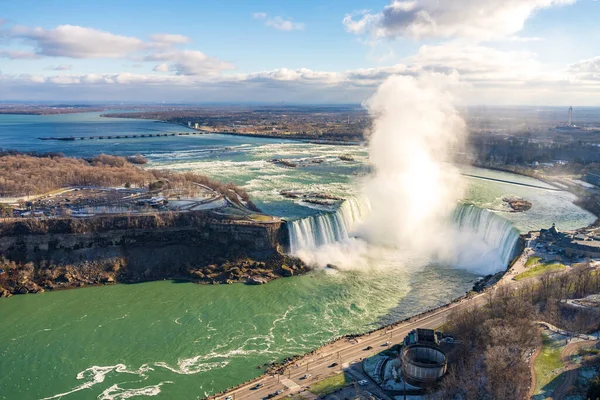 Overlooking Niagara River Horseshoe Falls Sunny Day — Foto de Stock