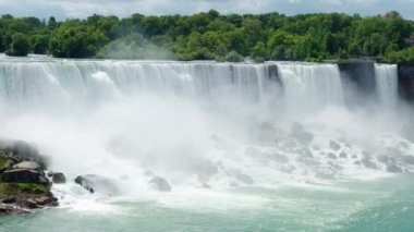 Niagara Falls Cruises and Boat Tours. American Falls, Horseshoe Falls. Ontario, Canada.