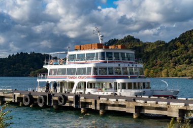 Aomori, Japonya - 16 Ekim 2019 Towada Gölü 1. Towada hachimantai Ulusal Parkı