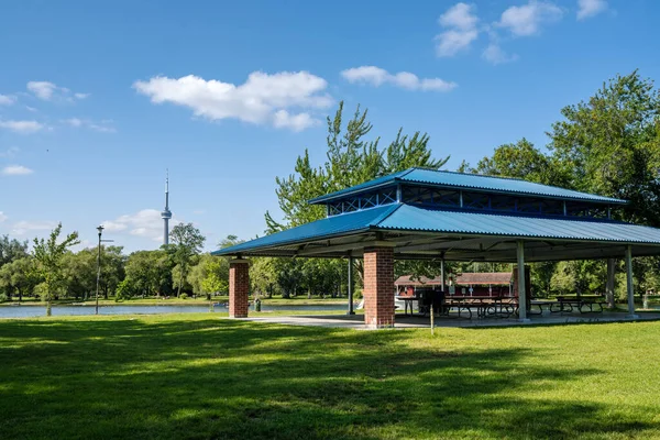 A pavilion in the Toronto Islands Centre Island Park. Toronto, Ontario, Canada.