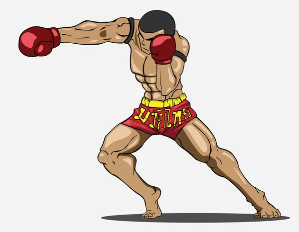 Muay thai. Kampfkunst — Stockvektor