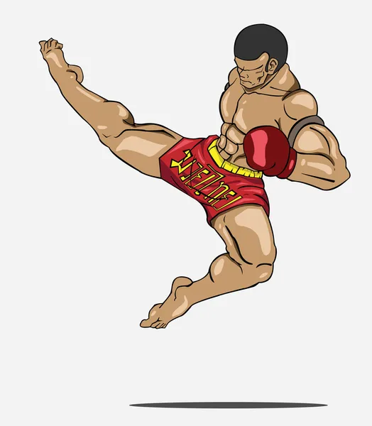 Muay Thai. Arte marcial — Vector de stock