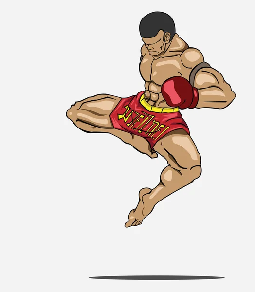 Muay Thai. Arte marcial —  Vetores de Stock