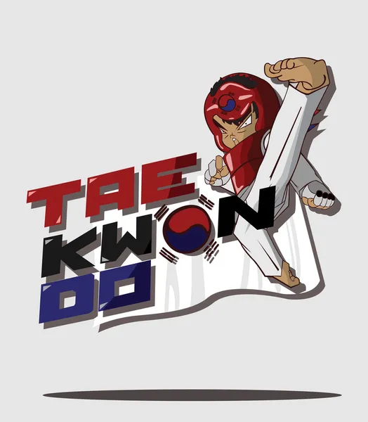 Taekwondo art martial — Image vectorielle