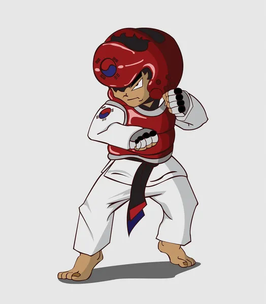 Taekwondo arte marcial — Vetor de Stock