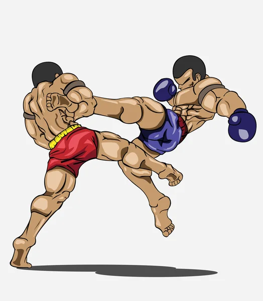 Muay thai. Martial art — Stock Vector