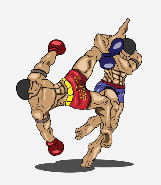 Muay Thai. Arte marziale — Vettoriale Stock